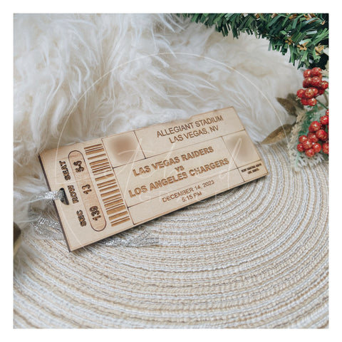 Personalized Ticket Ornament