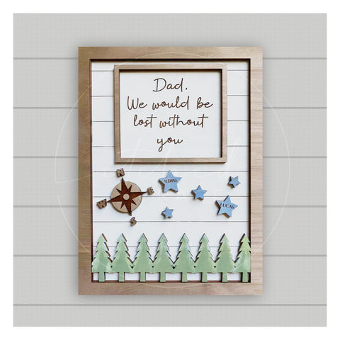 "Dad, We Would Be Lost Without You" Father's Day Frame