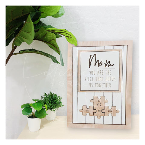 Custom 10.5" x 7" Mother's Day Puzzle Sign