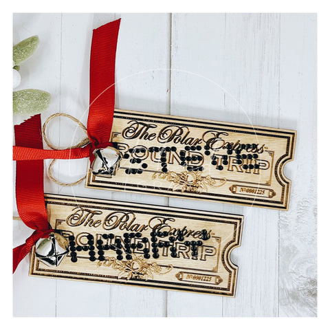 The Polar Express Replica Train Ticket | Personalized Wooden Train Ticket