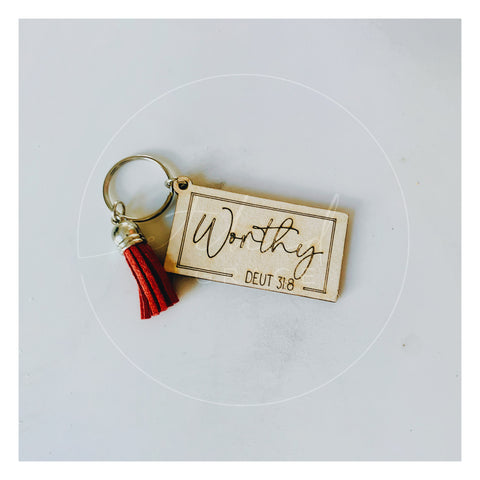 Affirmation Encouragement Keychain | Wood & Acrylic Keychain